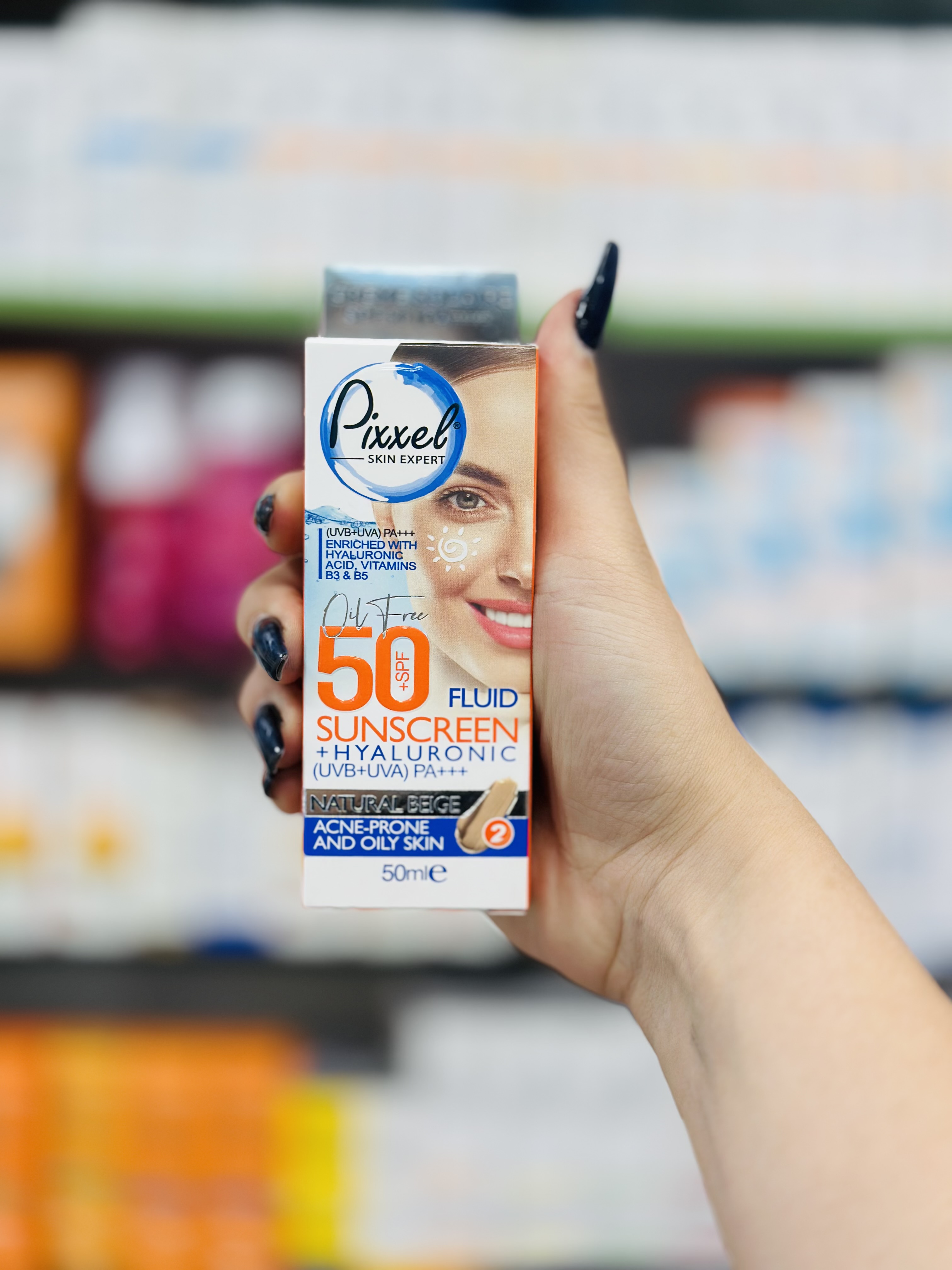 کرم ضد آفتاب پیکسل SPF50 پوست چرب (بژ طبیعی (2))