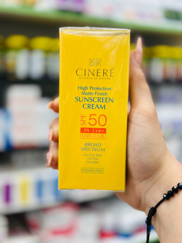 کرم ضد آفتاب پوست چرب مات فینیش SPF50 سینره تاریخ انقضا ۱۴۰۵/۱۱