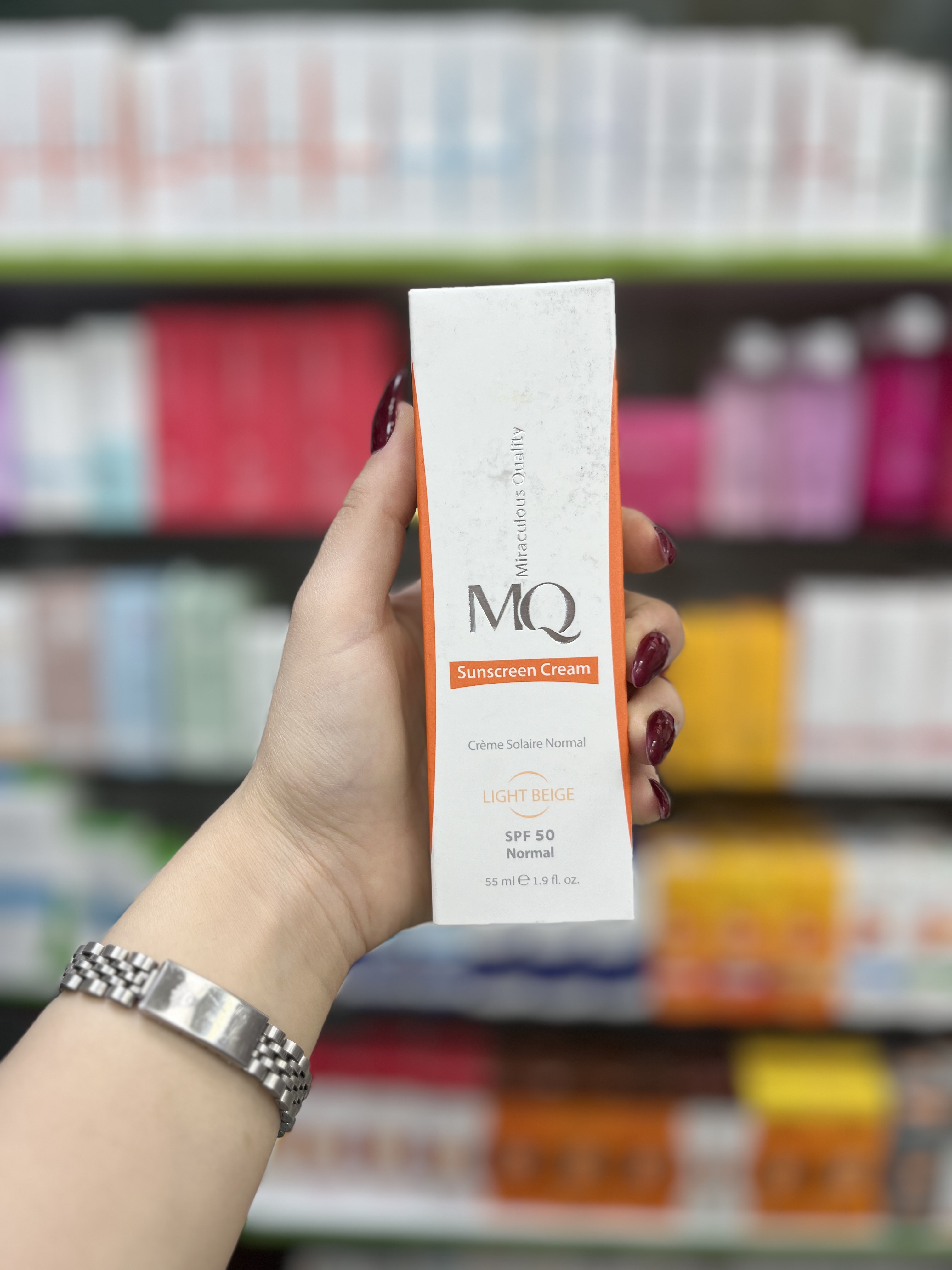 کرم ضد آفتاب نرمال SPF50 (بژ روشن 02) ام کیو