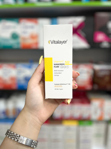 فلوئید ضد آفتاب ویتامین سی SPF50 (بژ روشن) ویتالیر