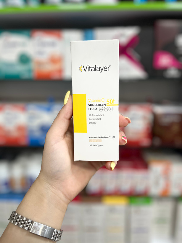 فلوئید ضد آفتاب ویتامین سی SPF50 (بژ روشن) ویتالیر