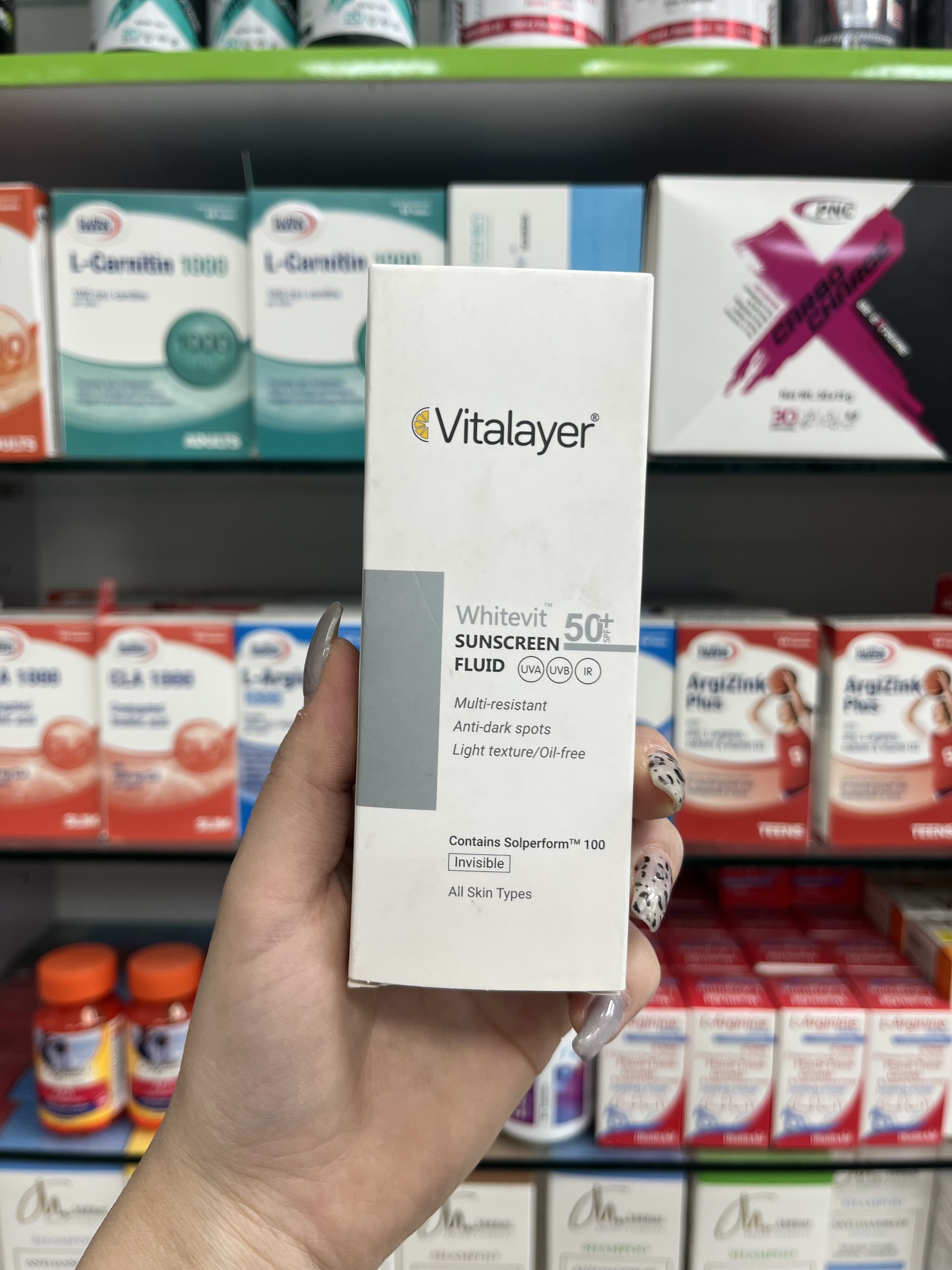 فلوئید ضد آفتاب ضد لک وایت ویت SPF50 (بی رنگ) ویتالیر