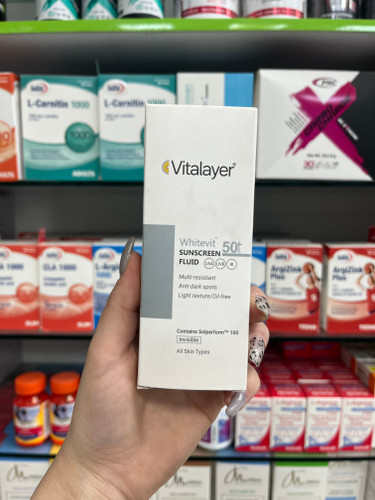فلوئید ضد آفتاب ضد لک وایت ویت SPF50 (بی رنگ) ویتالیر