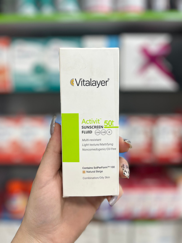 فلوئید ضد آفتاب اکتی ویت SPF50 (بژ طبیعی) ویتالیر